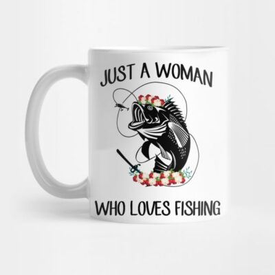Just A Woman Who Loves Fishing Mug Official Fishing Merch