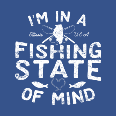 Im In A Fishing State Of Mind Illinois Crewneck Sweatshirt Official Fishing Merch