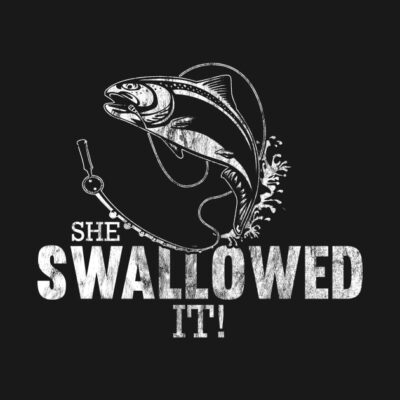 She Swallowed It Funny Fishing Design Tank Top Official Fishing Merch