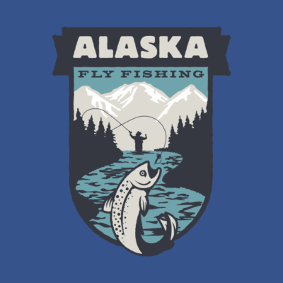 Alaska Fly Fishing Action Design Crewneck Sweatshirt Official Fishing Merch