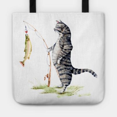 Cat Fishing Tote Official Fishing Merch