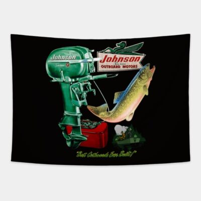 Johnson Vintage Outboard Motors Tapestry Official Fishing Merch