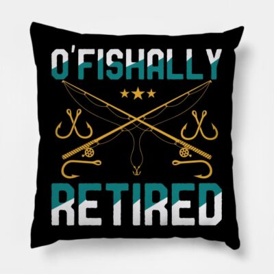 Funny Fishing Fisherman Retirement Gifts Fishing D Throw Pillow Official Fishing Merch