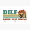 Dilf Damn I Love Fishing Retro Vintage Sunset Funny Fishing Gift Mug Official Fishing Merch