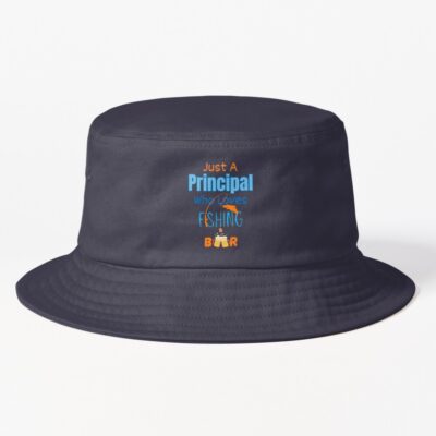 Principal Who Loves Fishing And Beer Bucket Hat Official Fishing Merch