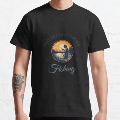 Cast Catch Conquer Fishing T-Shirt Official Fishing Merch