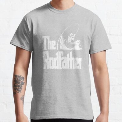 The Rodfather (White) T-Shirt Official Fishing Merch