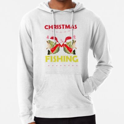 Christmas Fishing Santa Present Hoodie Official Fishing Merch