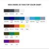tank top color chart - Fishing Gifts Store
