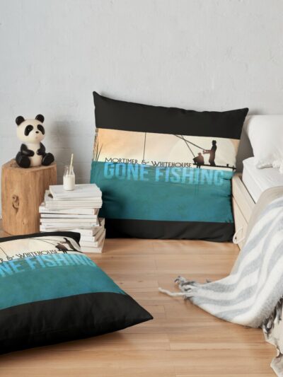 Mortimer And Whitehouse Gone Fishing ‘Ted’ T-Shirt  - Bob Mortimer Paul Whitehouse - Fishing Gift Throw Pillow Official Fishing Merch
