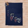 Astronaut Gone Fishing Vintage Aesthetic Design Throw Blanket Official Fishing Merch