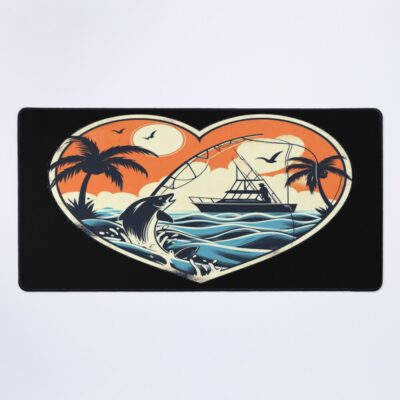 Saltwater Fishing On The Coast Mouse Pad Official Fishing Merch