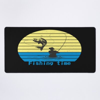 Time For Fishing Fishing Time Fishing Fish Fish Fly Fishing Angler. Mouse Pad Official Fishing Merch