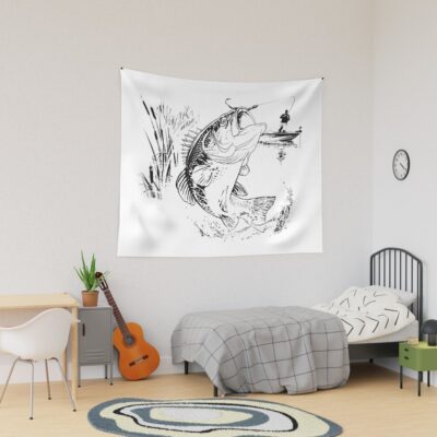 Bass Fishing Tapestry Official Fishing Merch